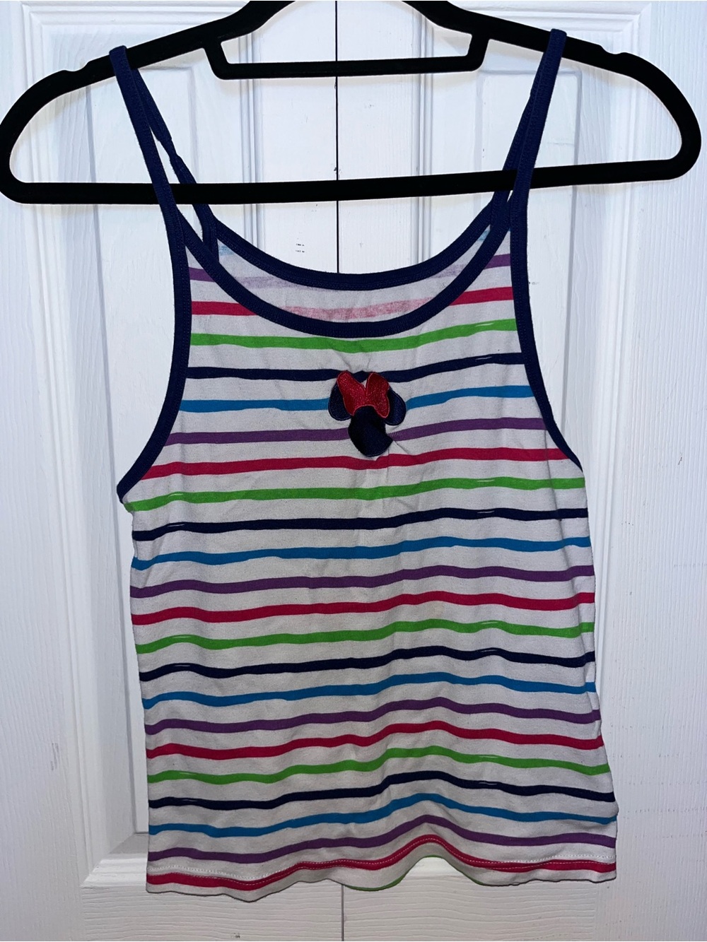 Disney Girls Striped Tank Top in Navy, Pink, Purple, Green, Blue
